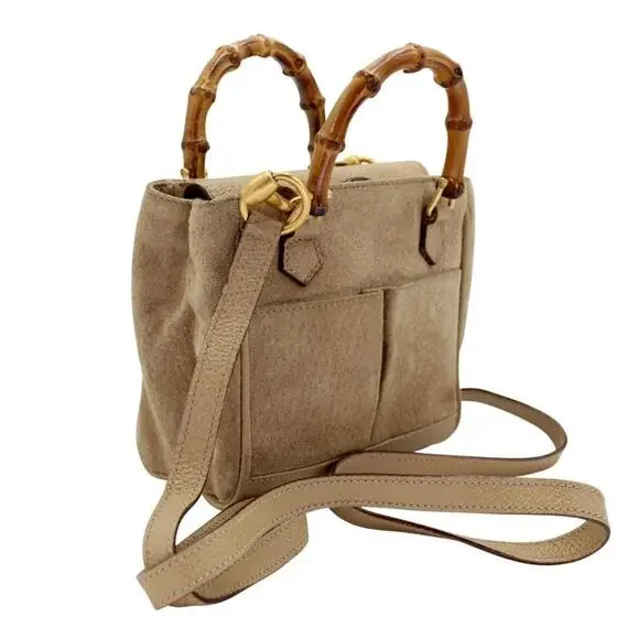 Gucci Mini Micro Bamboo Suede Cross Body Bag GG-B0509P-0004 - Picture 3 of 11